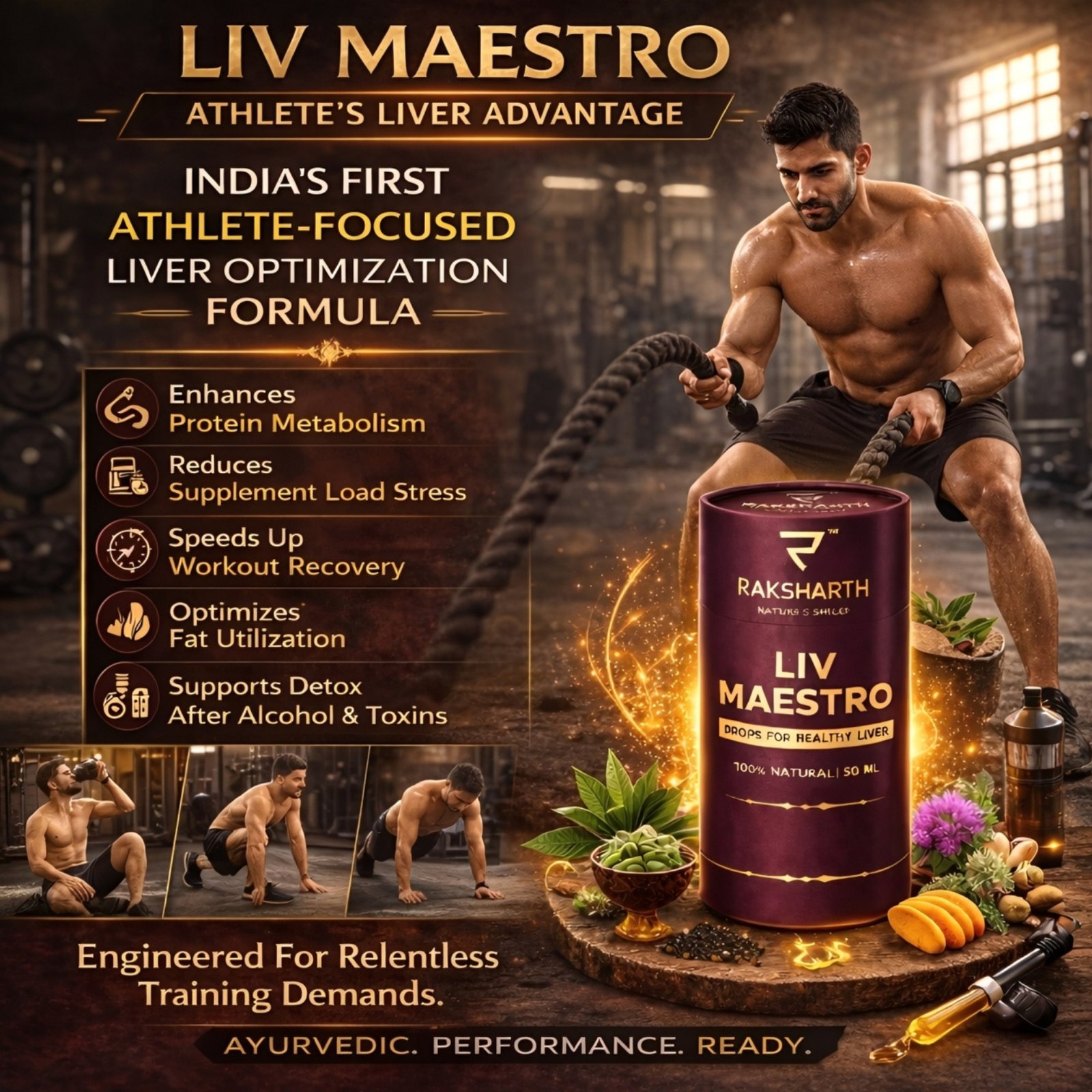 Raksharth Liv Maestro 50ML Avurvedic Liquid Extract | Liver Support Metabolism Balance Milk Thistle, Bhumiamla, Kutki & Kalmegh Herbal Detox & Digestive Support