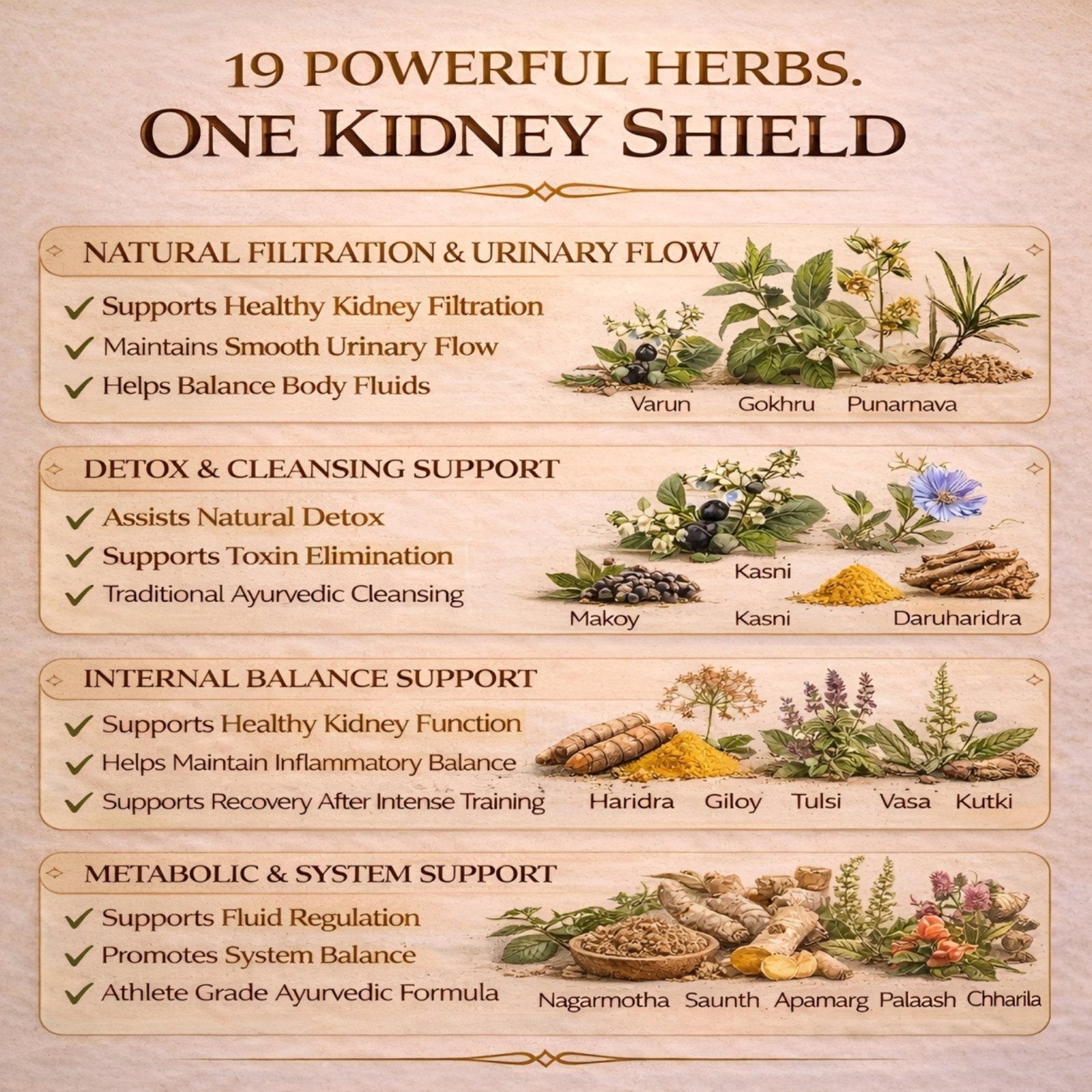 Raksharth Kidney Maestro 50ML Ayurvedic Liquid Extract | Kidney Urinary Support Formula Varun Punarnava, Gokhru & Giloy | Herbal Detox & Filtration Support