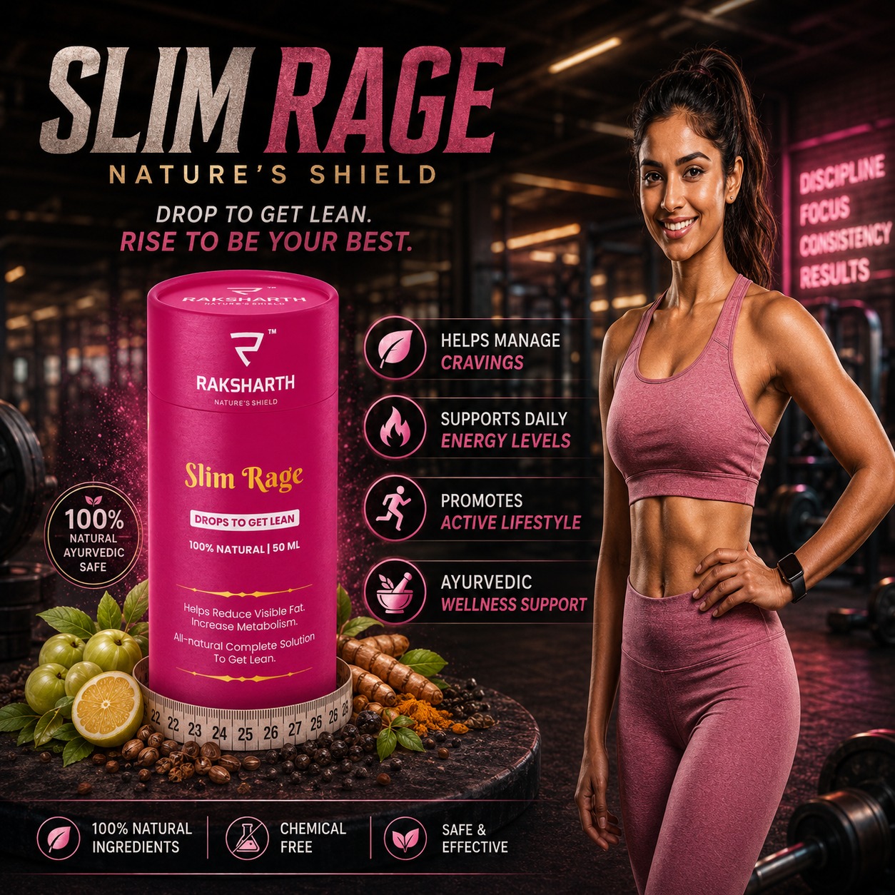 <b>Slim Rage</b> - Herbal Support for Active Weight Management - Image 2