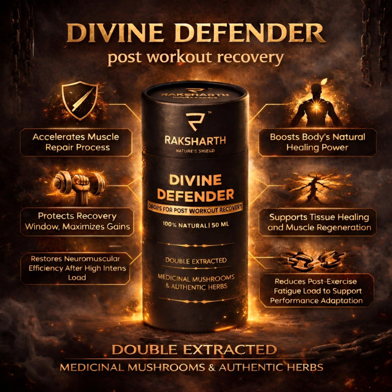 <b> Divine Defender </b> - Post Workout Recovery & Wellness Support - Image 2
