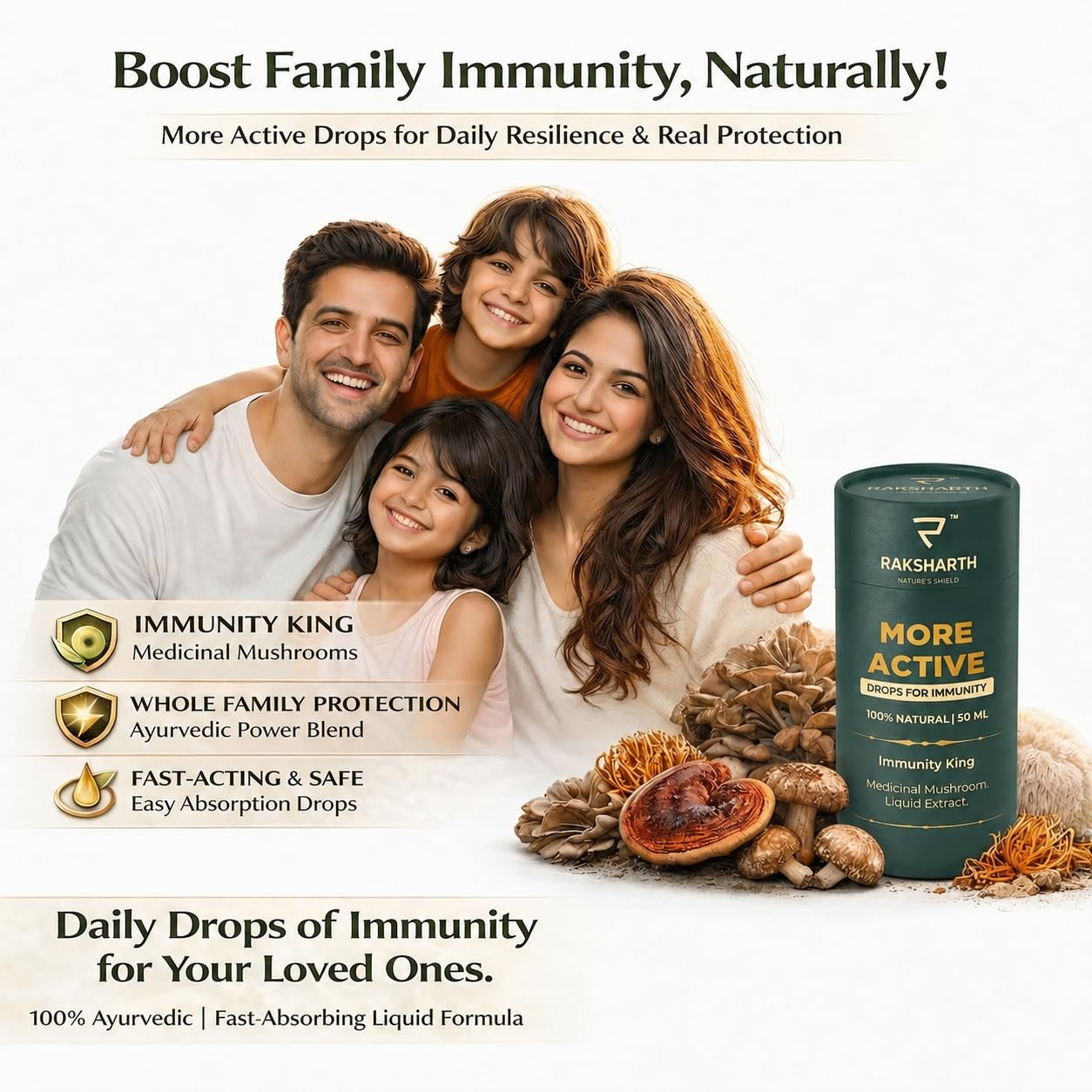 <b> More Active </b> - Daily Immunity Support with Medicinal Mushrooms - Image 7