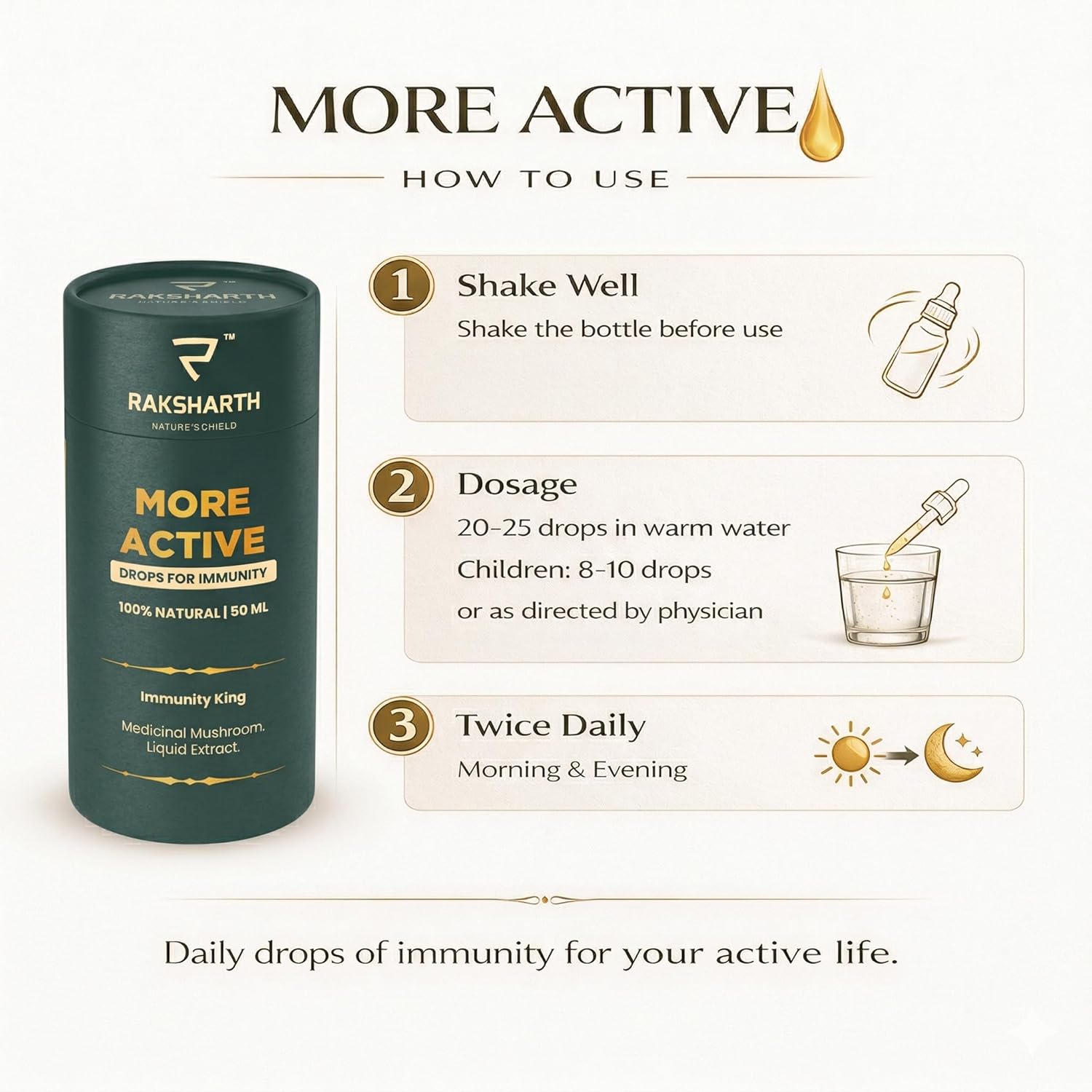 <b> More Active </b> - Daily Immunity Support with Medicinal Mushrooms - Image 8